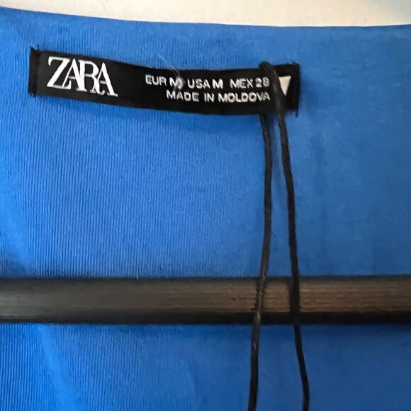 Zara Satin Effect Long Sleeve Front Wrap Mini Dress - Picture 4 of 6